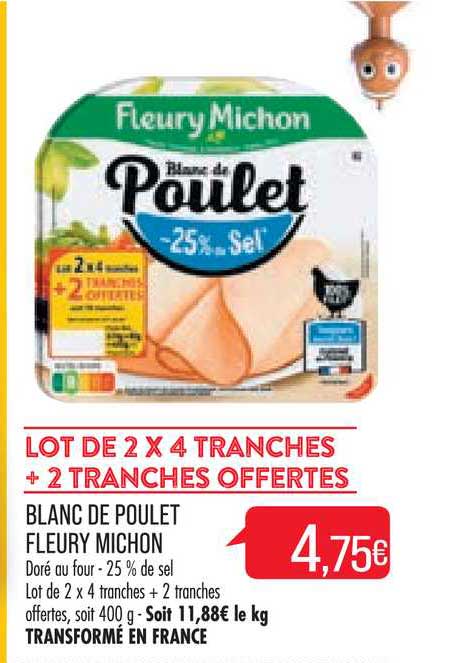blanc de poulet fleury michon
