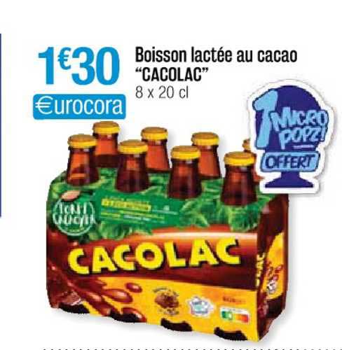 boisson lactée au cacao "cacolac"