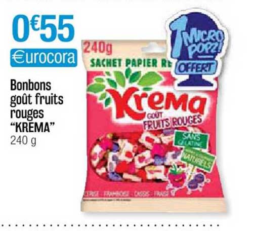 Bonbons Goût Fruits Rouges "krema"