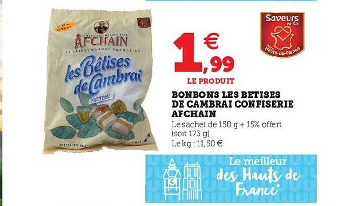 bonbons les bêtises de cambrai confiserie afchain