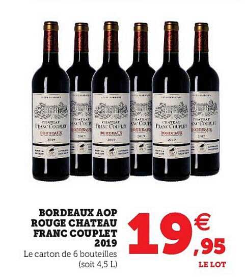 bordeaux aop rouge château franc couplet 2019
