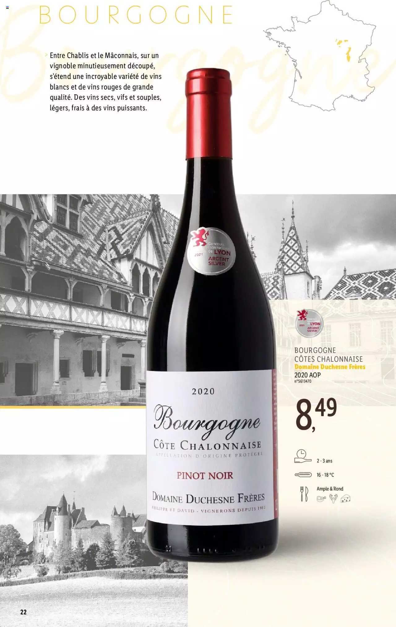 bourgogne côtes chalonnaise domaine duchesne frères 2020 aop