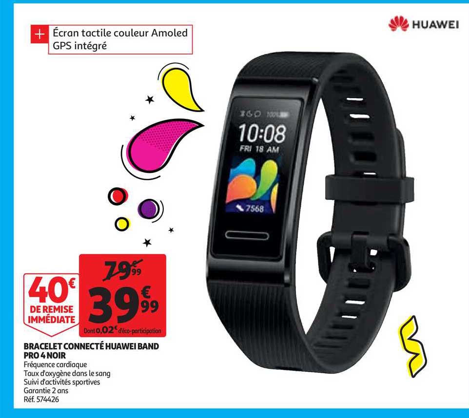 bracelet connecté huawei band pro 4 noir