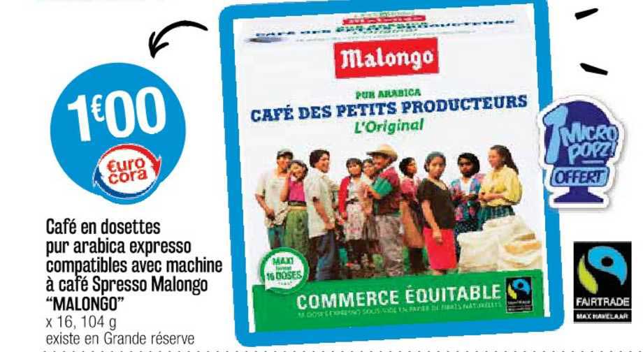 café en dosettes pur arabica expresso compatibles avec machine à café spresso malongo "malongo"