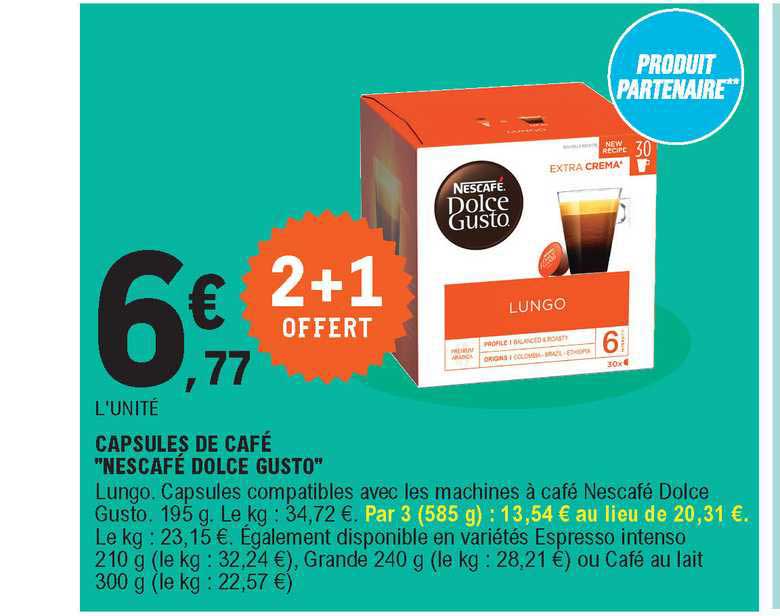 Capsules De Café "nescafé Dolce Gusto"