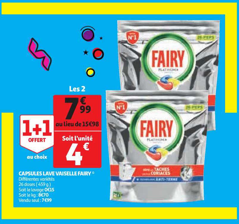capsules lave vaisselle fairy