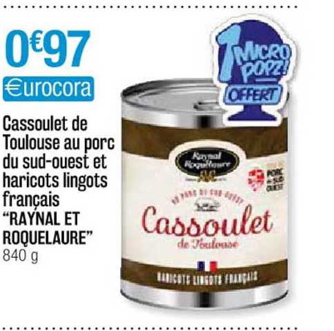 cassoulet de toulouse au porc du sud-ouest et haricots lingots français "raynal et roquelaure"