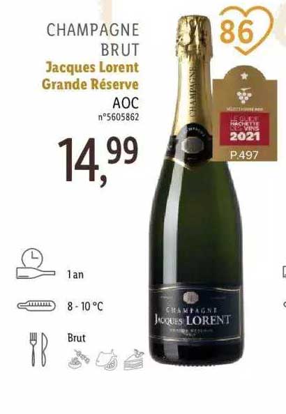 champagne brut jacques lorent grande réserve aoc