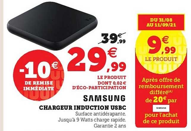 chargeur induction usbc samsung