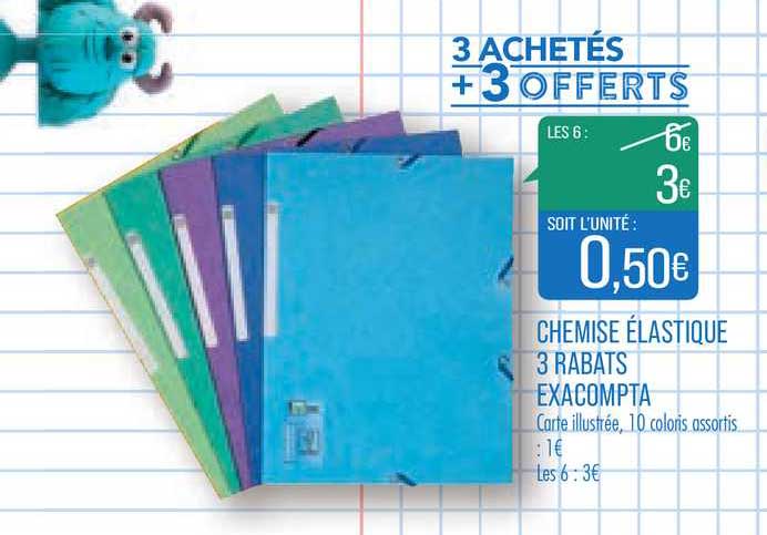 Chemise élastique 3 Rabats Exacompta