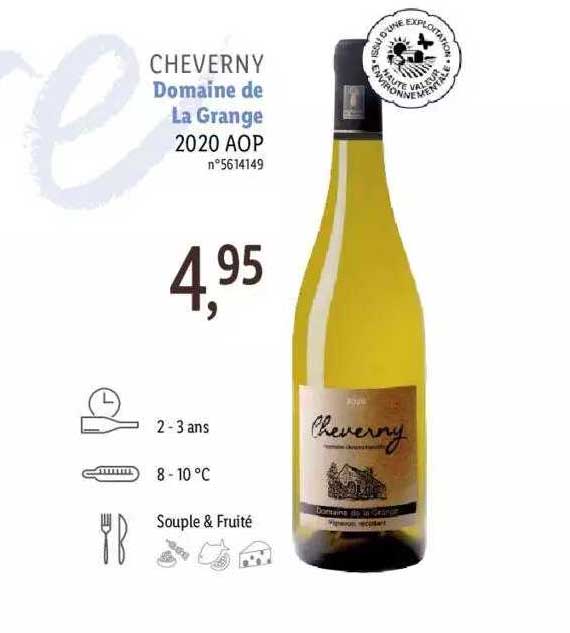 cheverny domaine de la grange 2020 aop