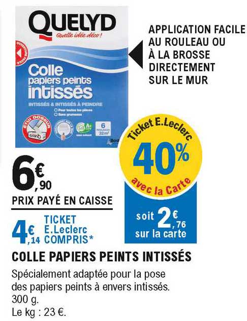 colle papiers peints intissés quelyd