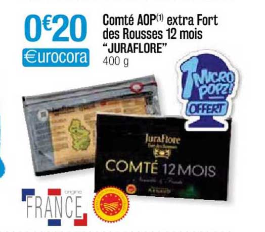 Comté Aop Extra Fort Des Rousses 12 Mois "juraflore"