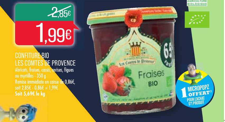 Confiture Bio Les Comtes De Provence