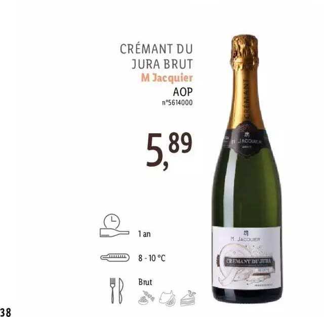 Crémant Du Jura Brut M Jacquier Aop