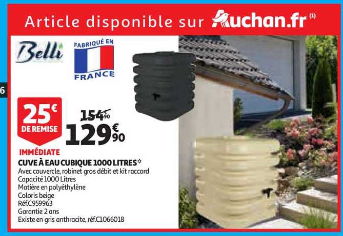 cuve à eau cubique 1000 litres