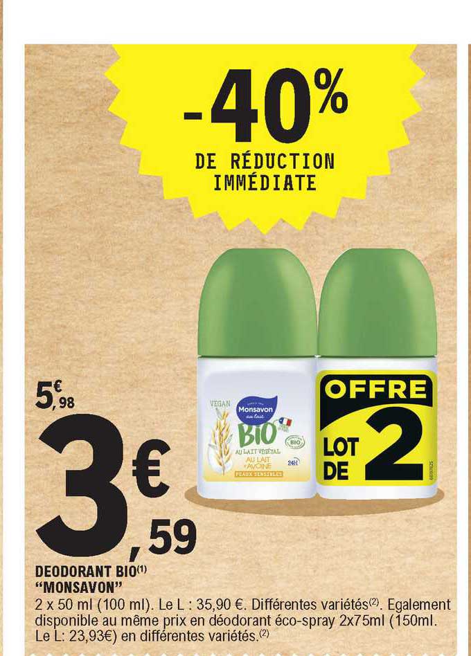 Déodorant Bio "monsavon"
