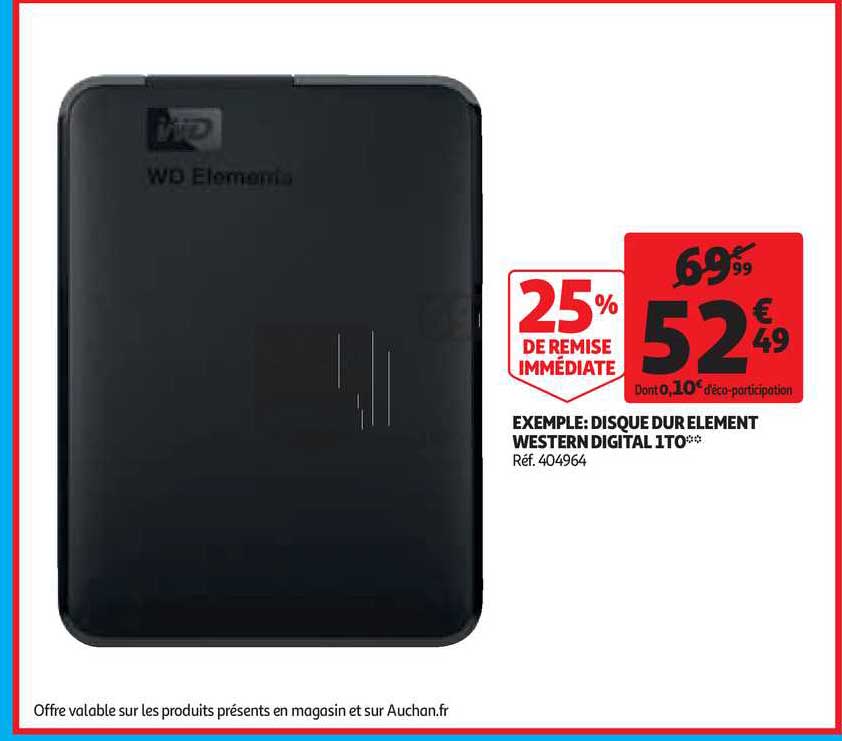 disque dur élément western digital 1to