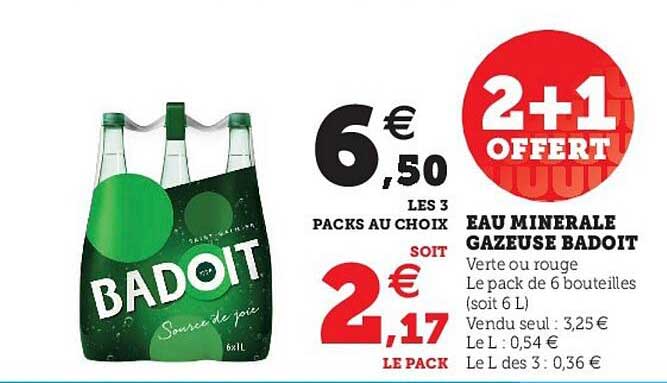 Eau Minérale Gazeuse Badoit