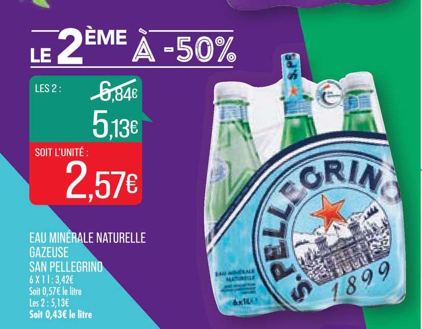 eau minérale naturelle gazeuse san pellegrino