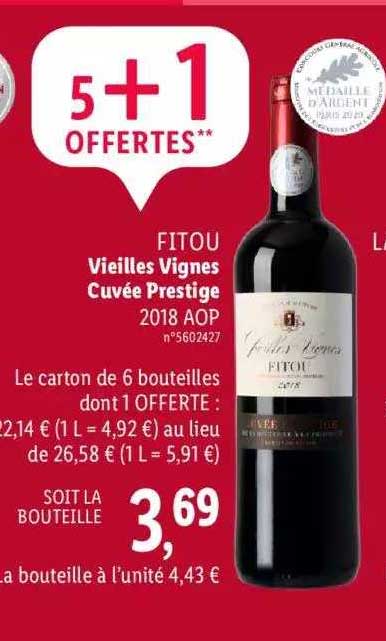 fitou vieilles fignes cuvée prestige 2019 aop