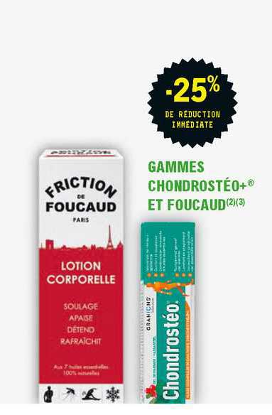 gammes chondrostéo+  et foucaud