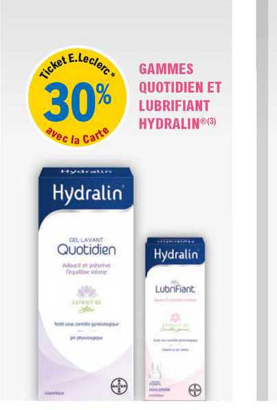 gammes quotidien et lubrifiant hydralin
