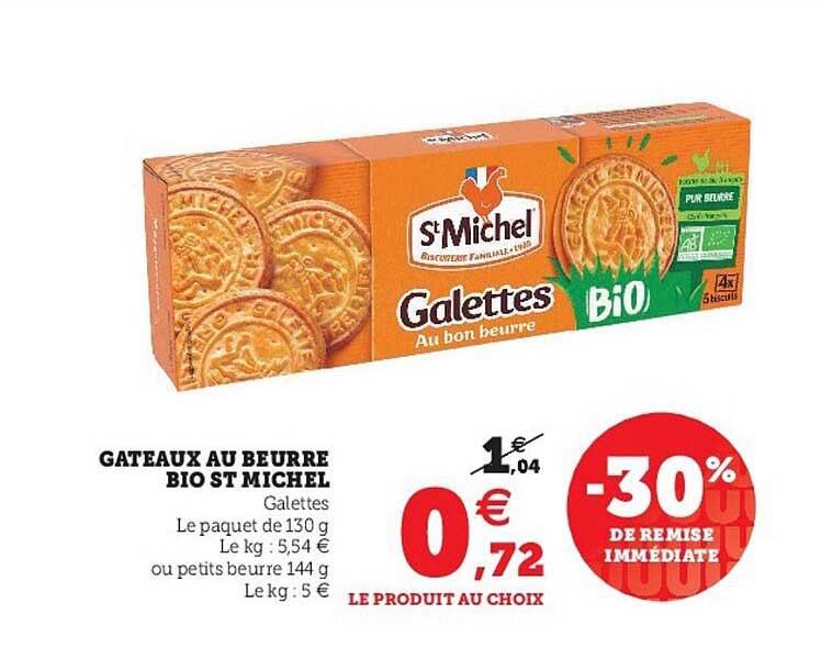 Gâteaux Au Beurre Bio St Michel
