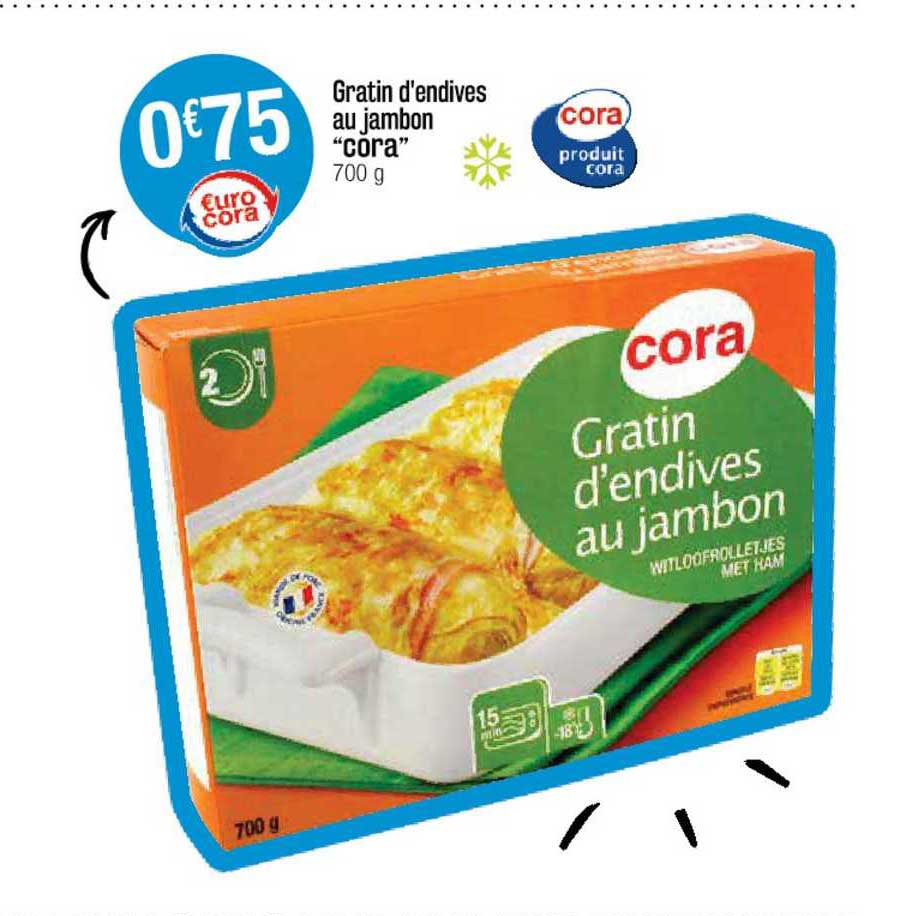 gratin d'endives au jambon "cora"