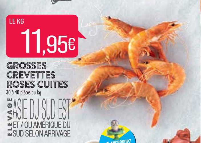 grosses crevettes roses cuites