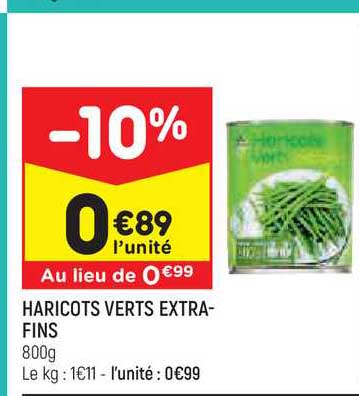 haricots verts extra-fins