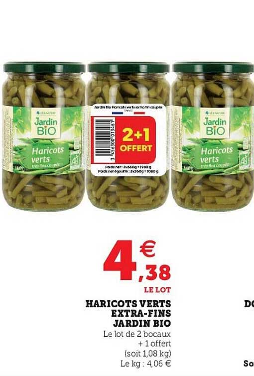 haricots verts extra-fins jardin bio