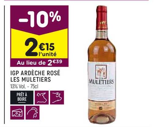 Igp Ardèche Rosé Les Muletiers