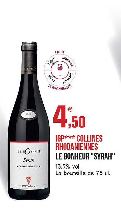 igp collines rhodaniennes le bonheur "syrah"