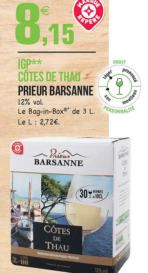 Igp Côtes De Thau Prieur Barsanne