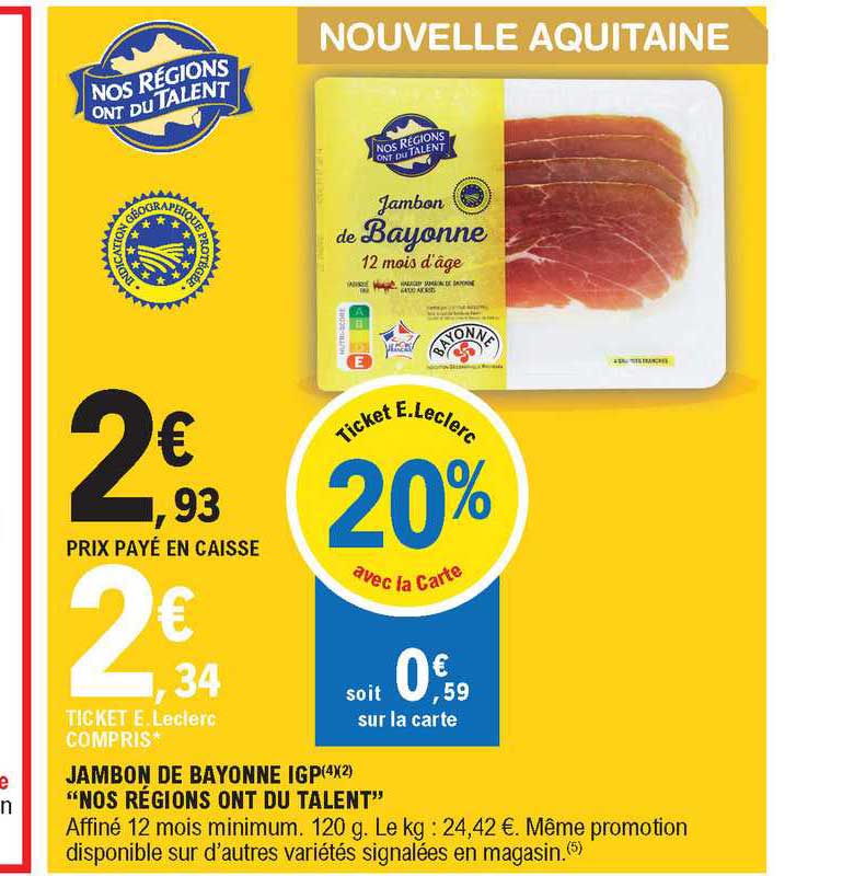 jambon de bayonne igp "nos régions ont du talent"