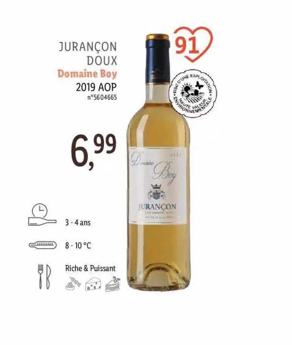 jurançon doux domaine boy 2019 aop