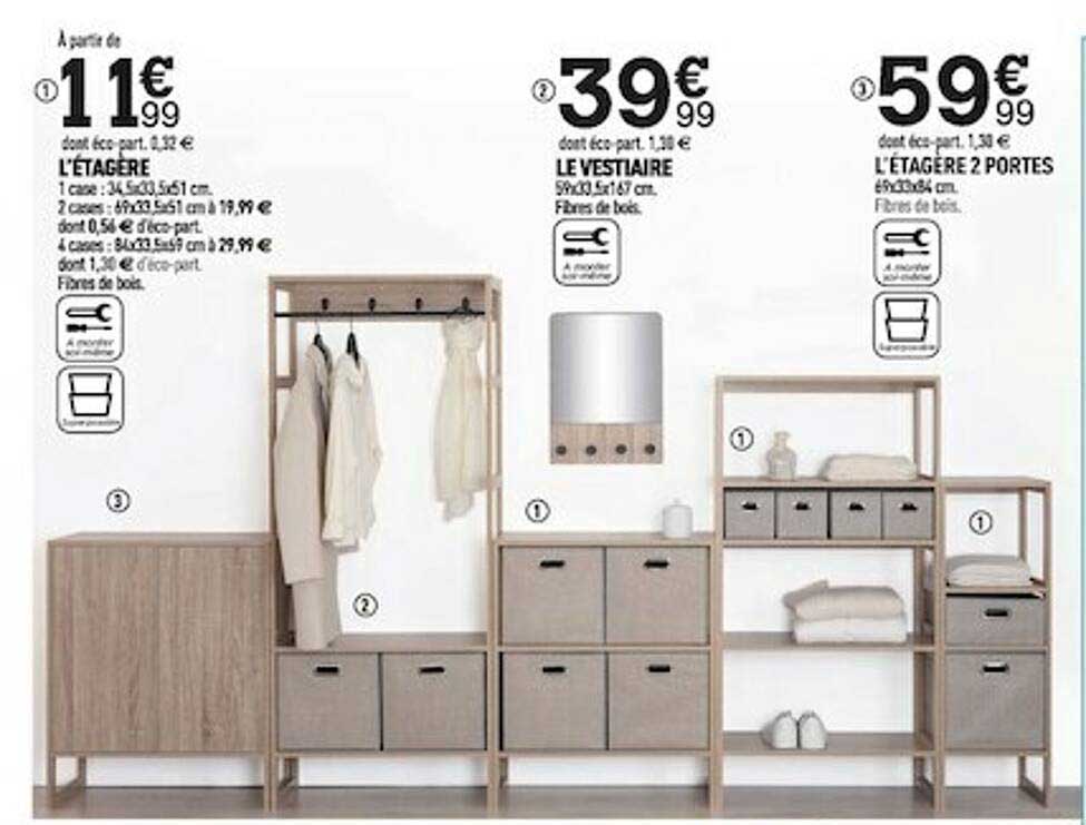 L'étagère Le Vestiaire L'étagère 2 Portes