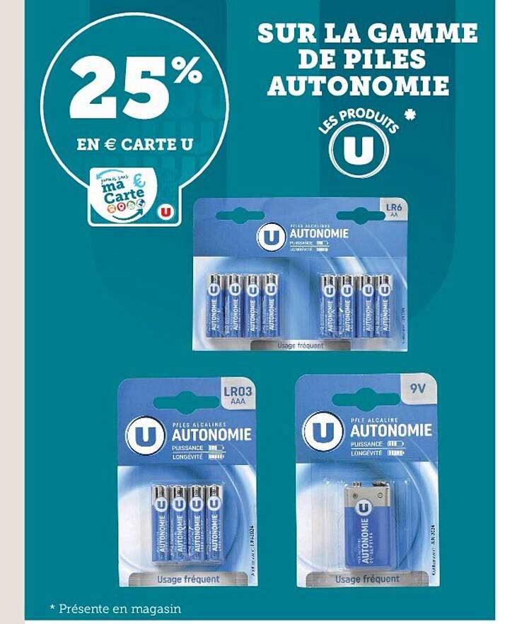 la gamme de piles autonomie