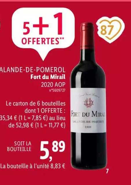 lalande-de-pomerol fort du mirail 2020 aop