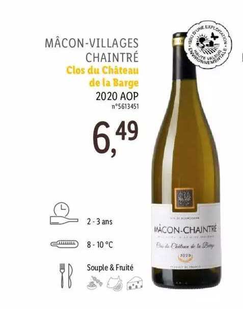 mâcon-villages chaintré clos du château de la barge 2020 aop