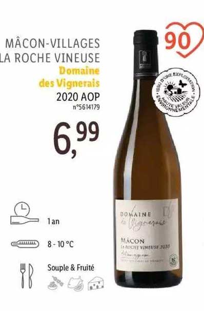 mâcon-villages la roche vineuse domaine des vignerais 2020 aop