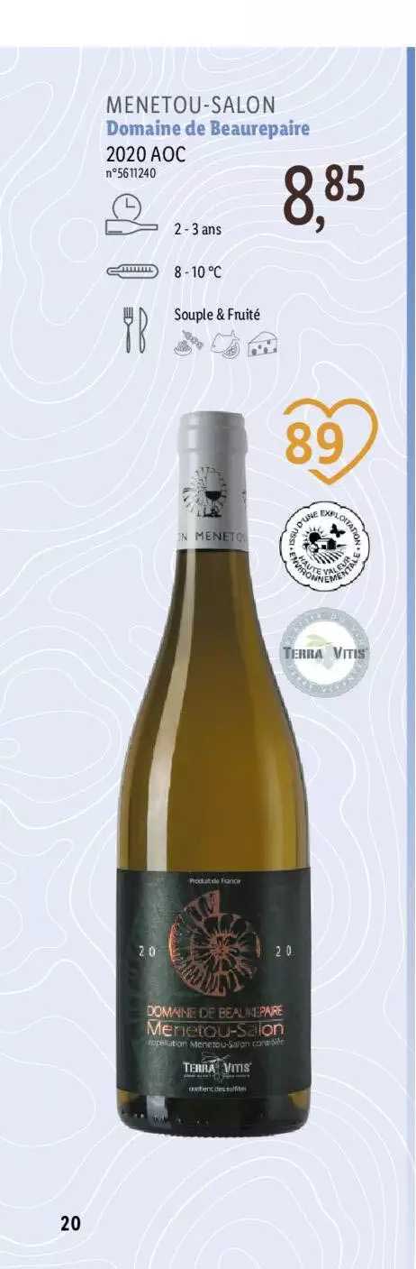 menetou-salon domaine de beaurepaire 2020 aoc