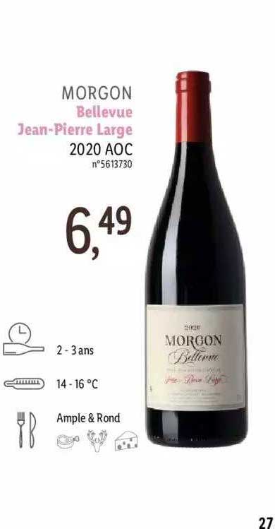 morgon bellevue jean-pierre large 2020 aoc