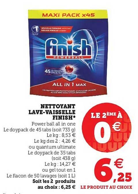 nettoyant lave-vaisselle finish