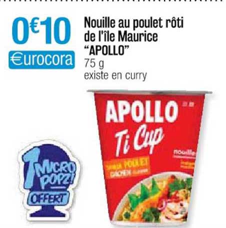 nouille au poulet rôti de l'île maurice "apollo"