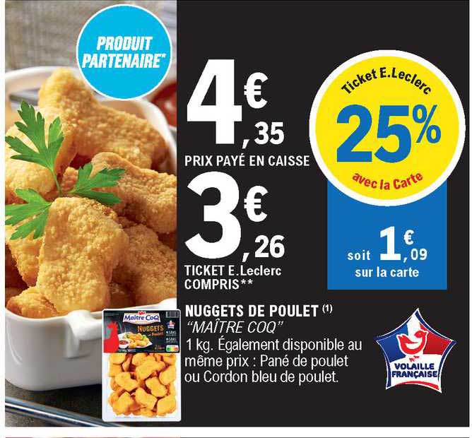nuggets de poulet "maître coq"
