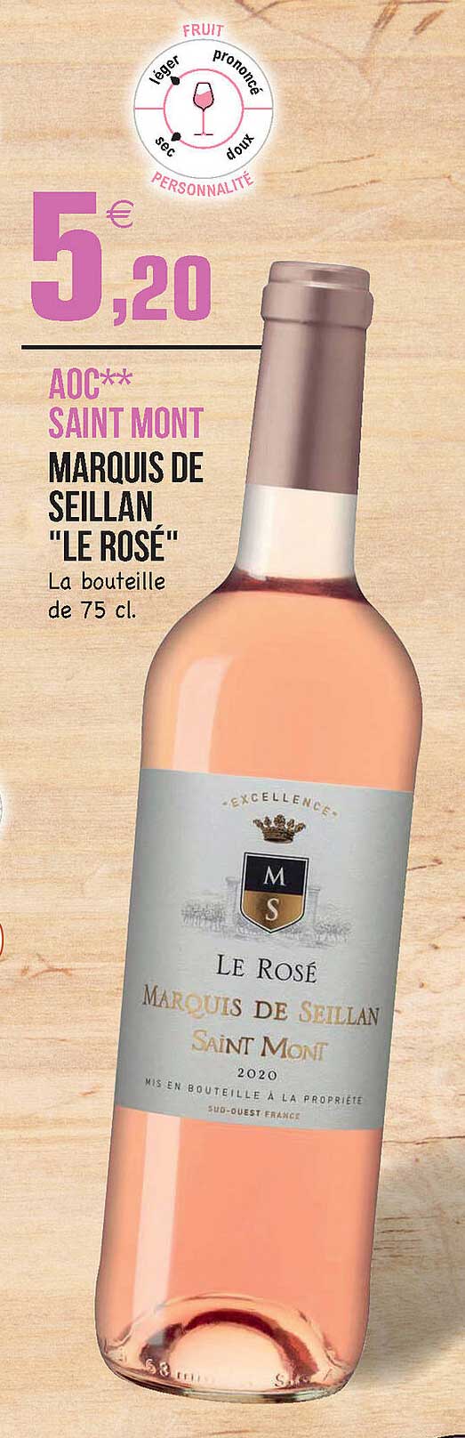 oac saint mont marquis de seillan "le rosé"