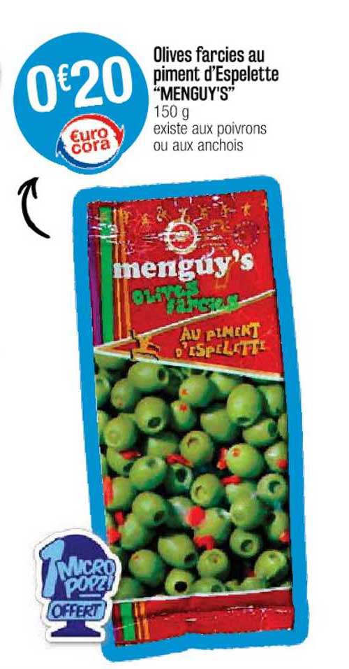 Olives Farcies Au Piment D'espelette "menguy's"