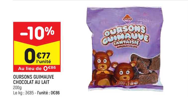 Oursons Guimauve Chocolat Au Lait
